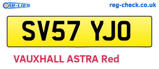 SV57YJO are the vehicle registration plates.