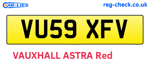VU59XFV are the vehicle registration plates.