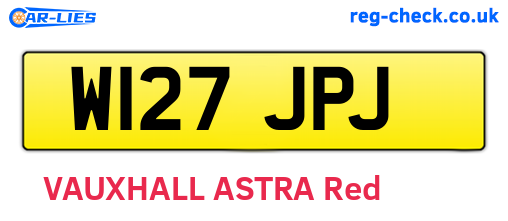 W127JPJ are the vehicle registration plates.