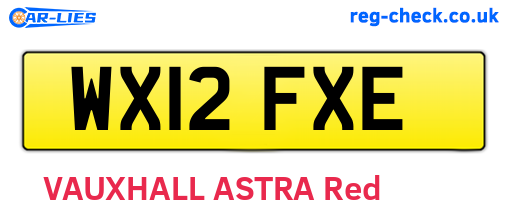 WX12FXE are the vehicle registration plates.