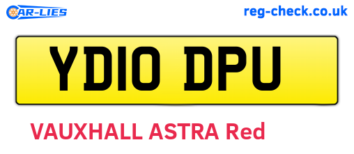 YD10DPU are the vehicle registration plates.