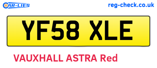 YF58XLE are the vehicle registration plates.