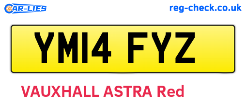 YM14FYZ are the vehicle registration plates.