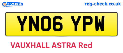 YN06YPW are the vehicle registration plates.