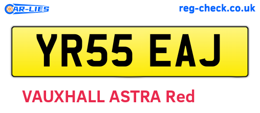 YR55EAJ are the vehicle registration plates.
