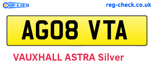 AG08VTA are the vehicle registration plates.