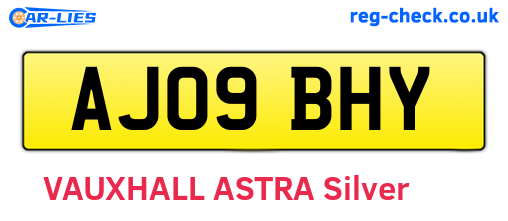 AJ09BHY are the vehicle registration plates.