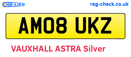 AM08UKZ are the vehicle registration plates.