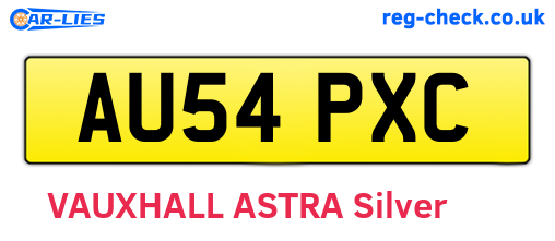 AU54PXC are the vehicle registration plates.