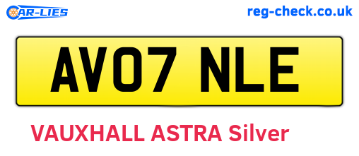 AV07NLE are the vehicle registration plates.