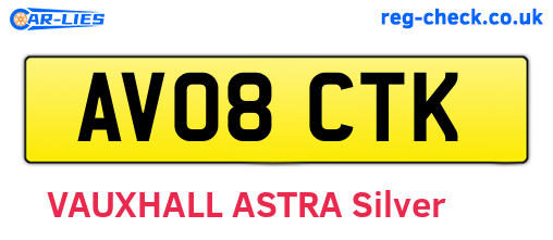 AV08CTK are the vehicle registration plates.