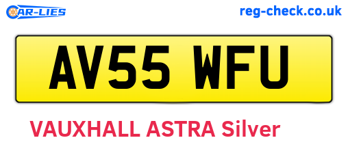 AV55WFU are the vehicle registration plates.