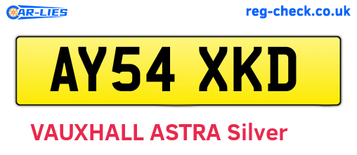 AY54XKD are the vehicle registration plates.