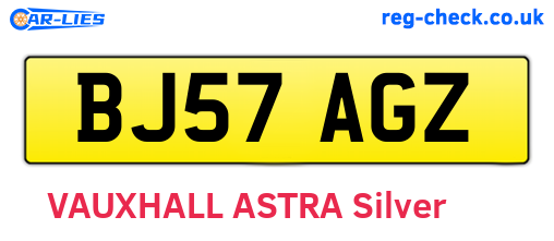 BJ57AGZ are the vehicle registration plates.
