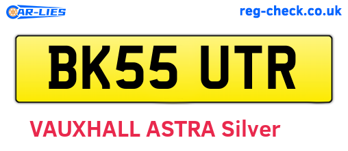 BK55UTR are the vehicle registration plates.