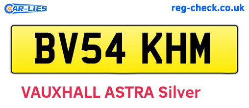 BV54KHM are the vehicle registration plates.