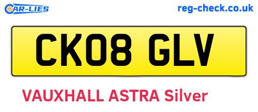 CK08GLV are the vehicle registration plates.