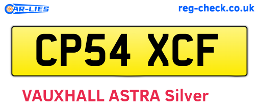 CP54XCF are the vehicle registration plates.