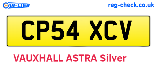 CP54XCV are the vehicle registration plates.