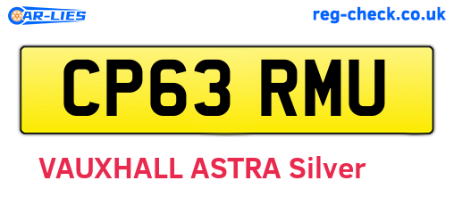 CP63RMU are the vehicle registration plates.