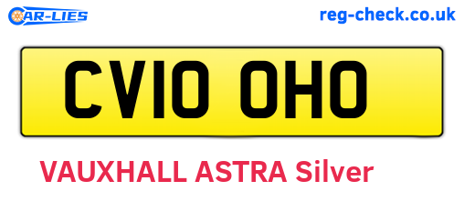 CV10OHO are the vehicle registration plates.