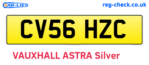 CV56HZC are the vehicle registration plates.