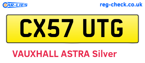 CX57UTG are the vehicle registration plates.
