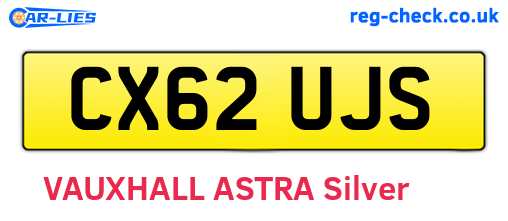 CX62UJS are the vehicle registration plates.