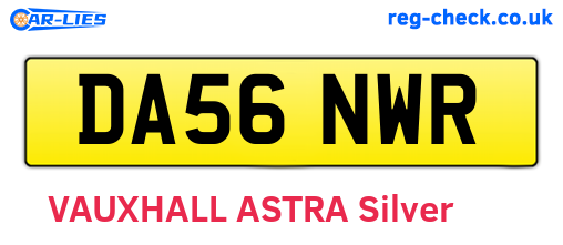 DA56NWR are the vehicle registration plates.