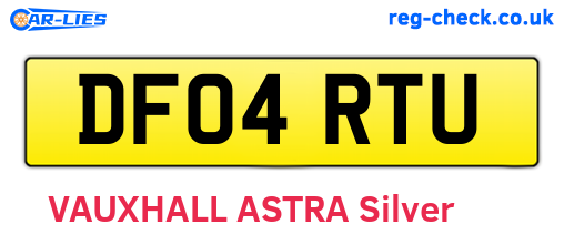 DF04RTU are the vehicle registration plates.