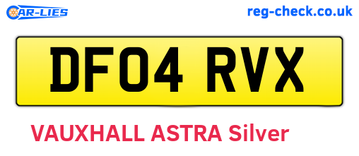DF04RVX are the vehicle registration plates.