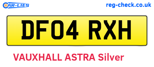 DF04RXH are the vehicle registration plates.