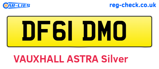 DF61DMO are the vehicle registration plates.