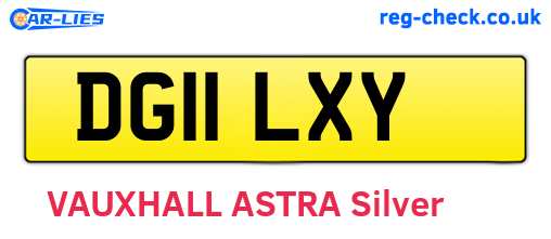 DG11LXY are the vehicle registration plates.