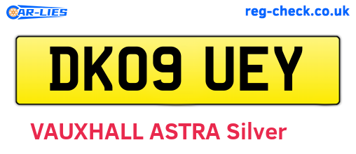 DK09UEY are the vehicle registration plates.