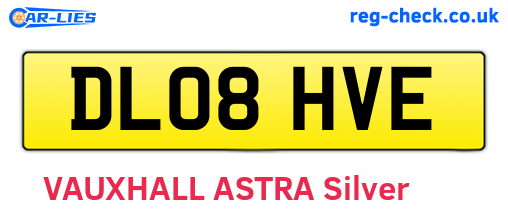 DL08HVE are the vehicle registration plates.