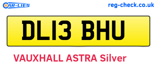DL13BHU are the vehicle registration plates.