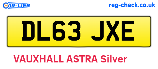 DL63JXE are the vehicle registration plates.