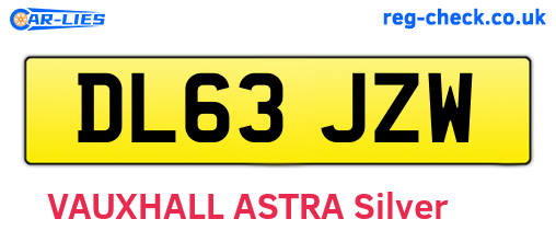 DL63JZW are the vehicle registration plates.