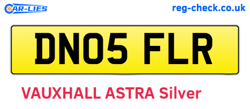 DN05FLR are the vehicle registration plates.