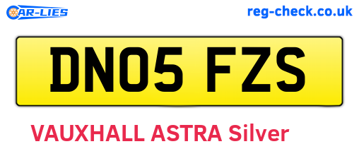 DN05FZS are the vehicle registration plates.