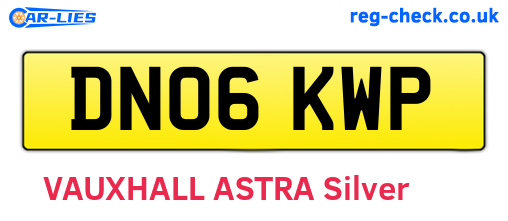 DN06KWP are the vehicle registration plates.