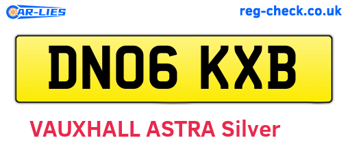 DN06KXB are the vehicle registration plates.