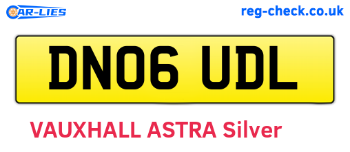 DN06UDL are the vehicle registration plates.