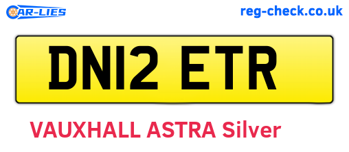 DN12ETR are the vehicle registration plates.