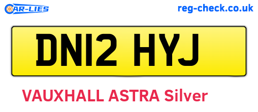 DN12HYJ are the vehicle registration plates.