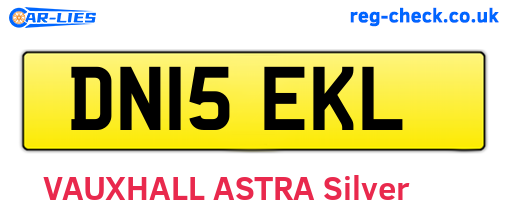 DN15EKL are the vehicle registration plates.