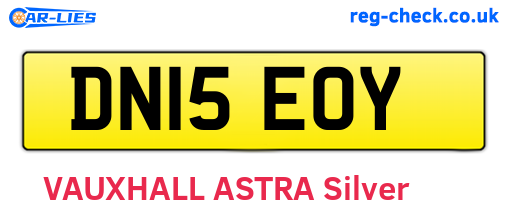 DN15EOY are the vehicle registration plates.