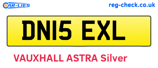 DN15EXL are the vehicle registration plates.