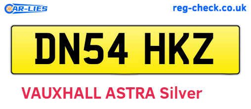 DN54HKZ are the vehicle registration plates.